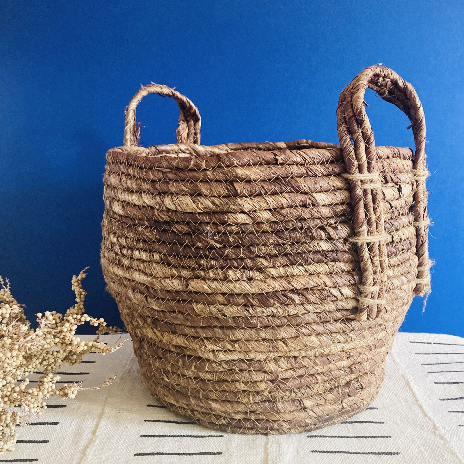 Handmade Natural Storage Basket photo vintage