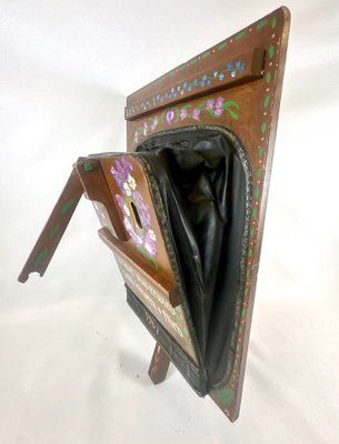 Large Antique German Hand Painted Blacksmith Forge Bellows, 1901 photo buy