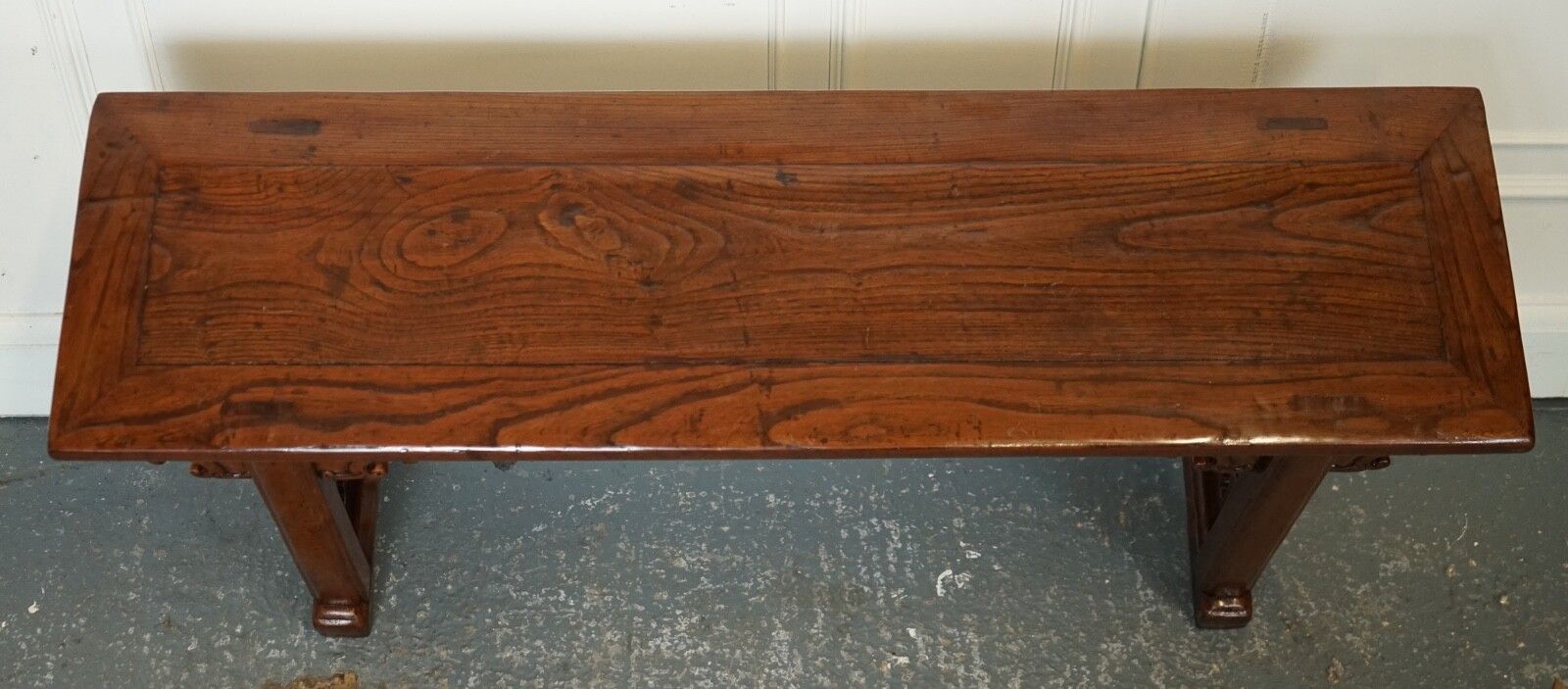 1450.0 Late 19th Century Chinese Altar Table Bench Elm Wood J1 photo