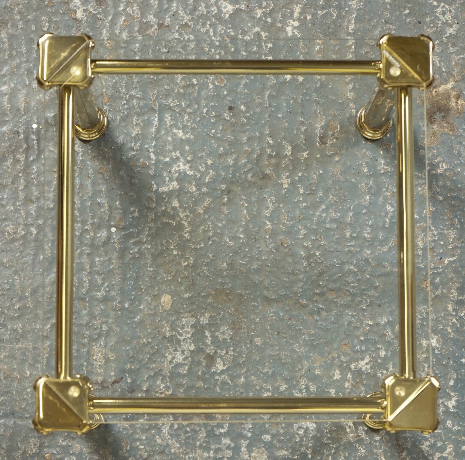 Furniture Set Of 1970's Hollywood Regency Golden Brass Glass Nest Of Tables Side Table  J1 photo