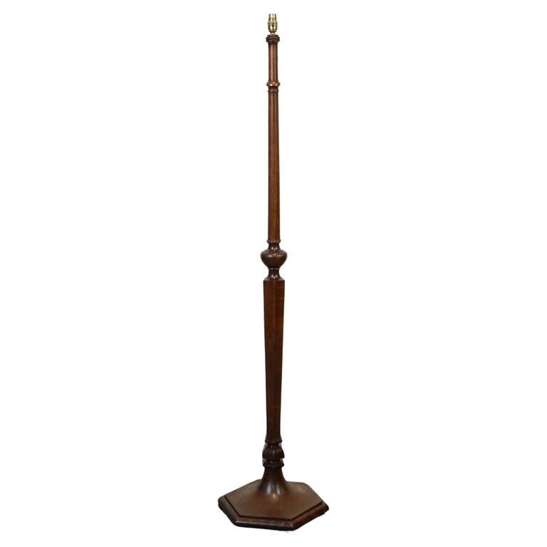 Antique Heal's Hexagonal Base Standing Lamp Circa 1930s