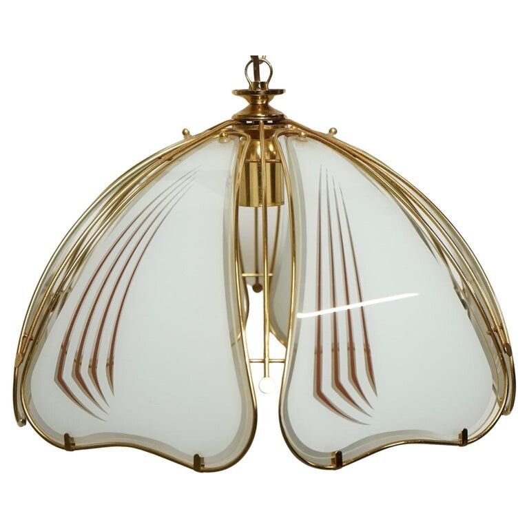 Lovely Italian Art Deco Style Chandelier Lamp