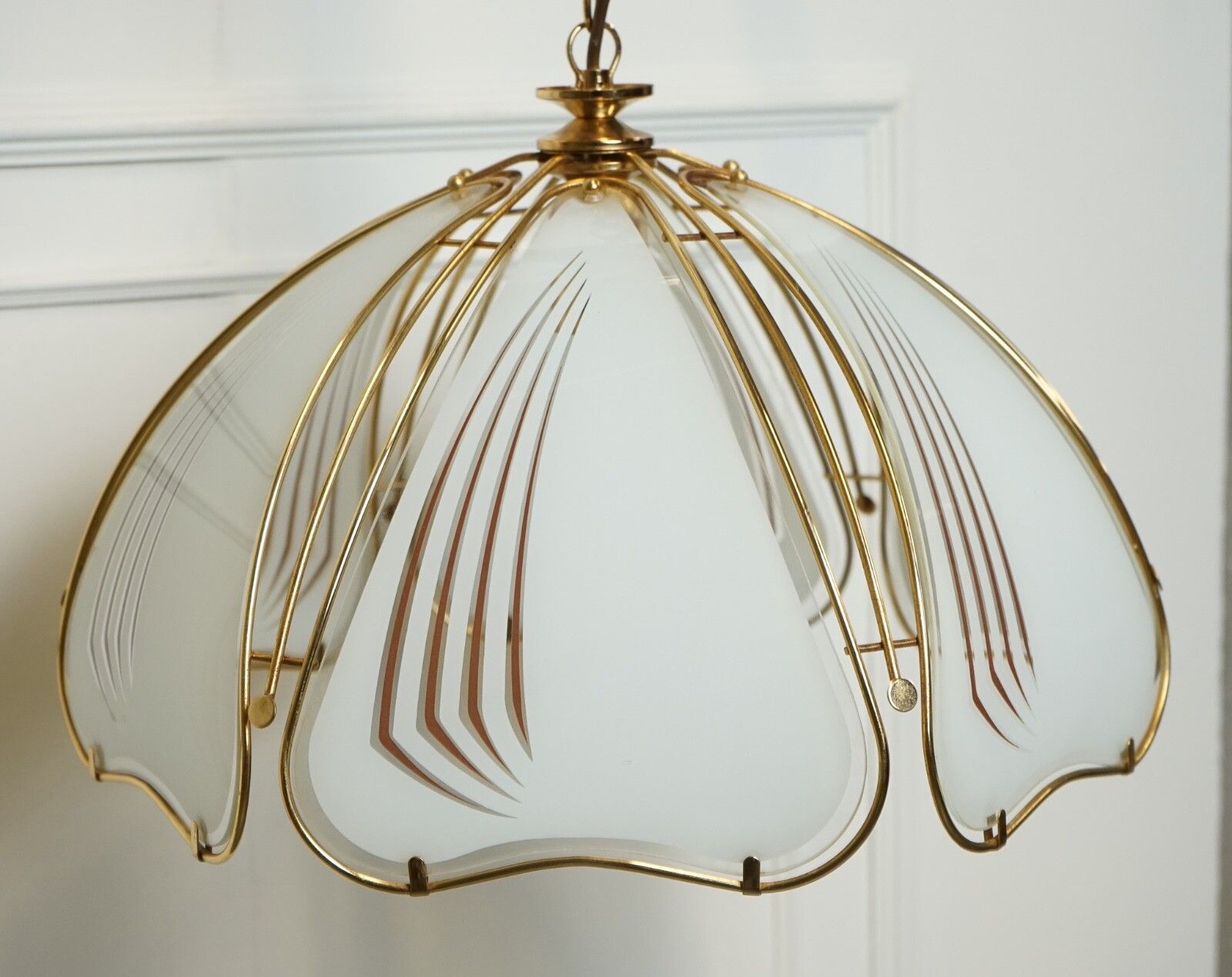 Lovely Italian Art Deco Style Chandelier Lamp photo for sale