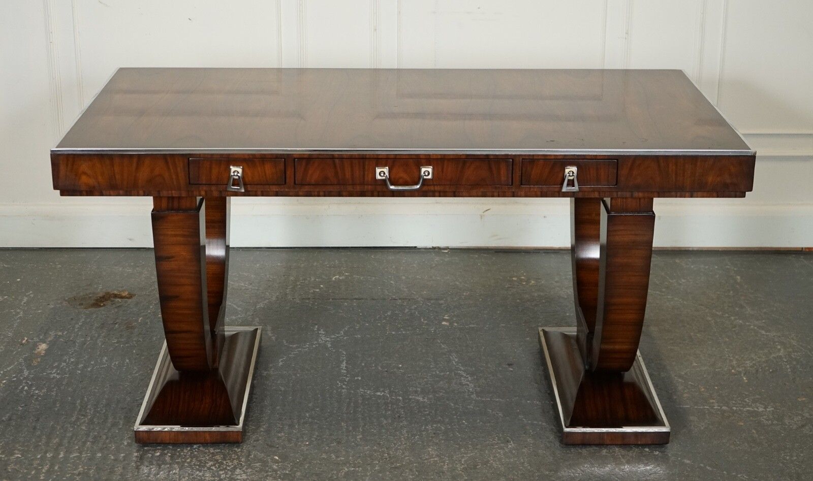 Rare Theodore Alexander Art Deco Style Office Double Sided Drawers Desk photo buy