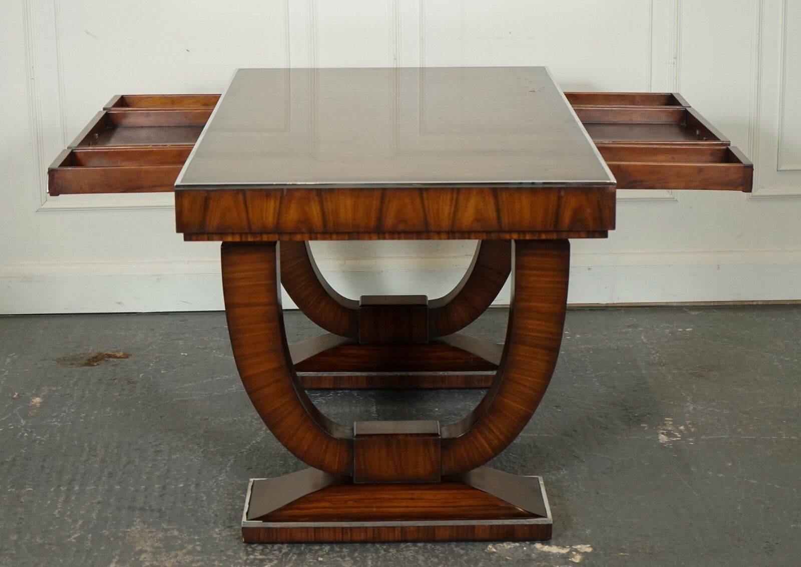 photo buy Rare Theodore Alexander Art Deco Style Office Double Sided Drawers Desk