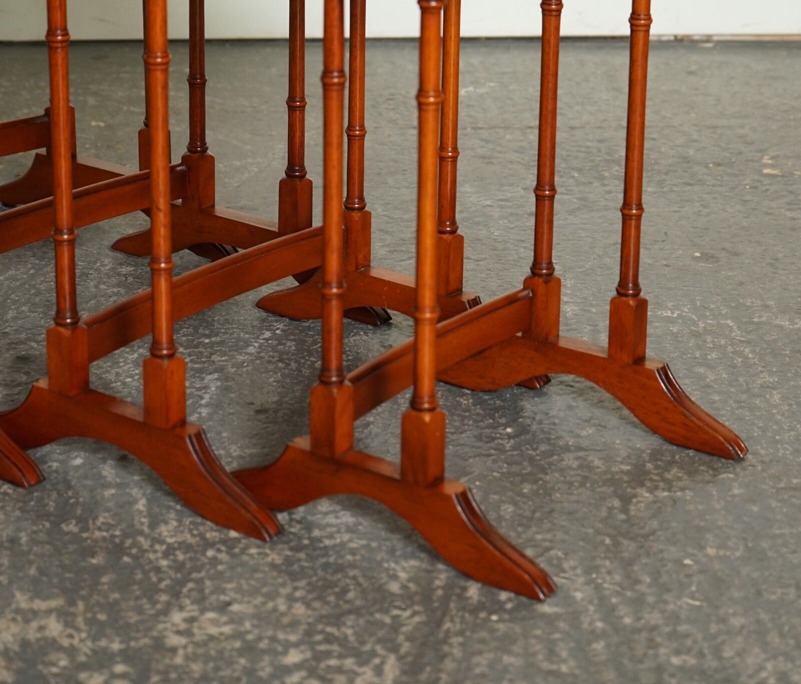 photo furniture Bevan Funnell Yew Wood Faux Bamboo Nest Of Four Tables