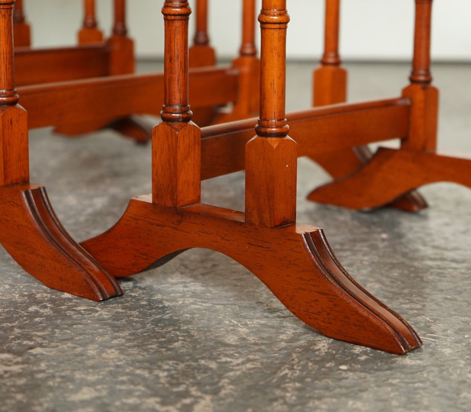 photo for sale Bevan Funnell Yew Wood Faux Bamboo Nest Of Four Tables