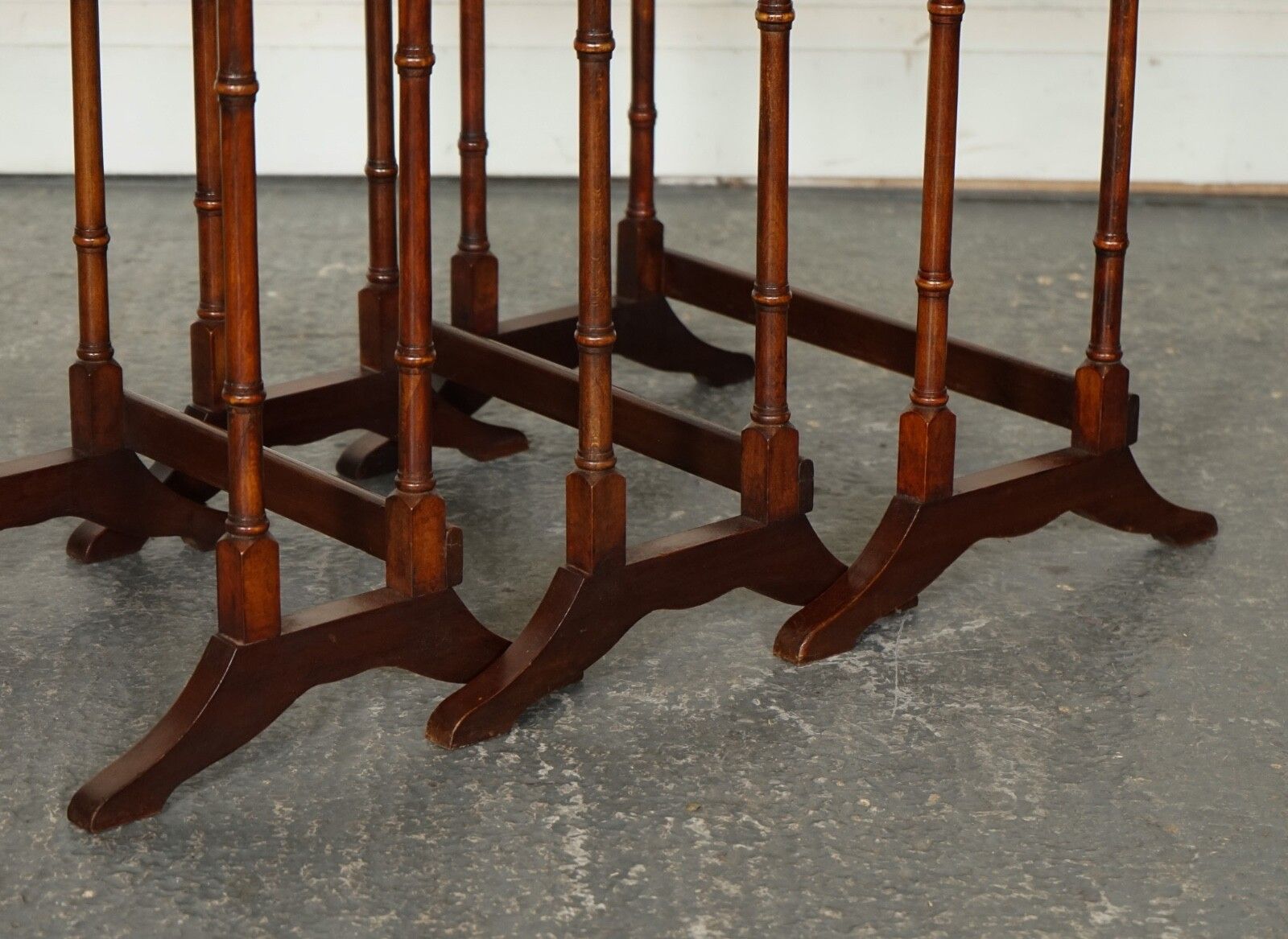Restored Vintage Sheraton Revival Burr Walnut Nest Of Tables photo 750.0