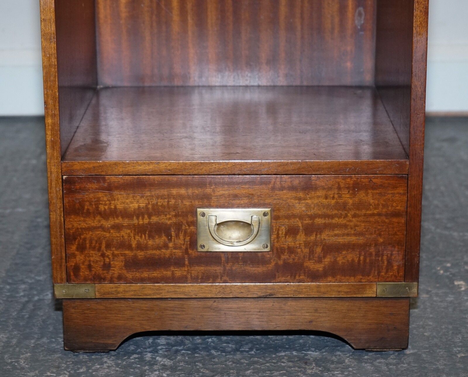 Vintage Bevan Funell Military Campaign Bedside Table Nightstand Leather Top photo buy