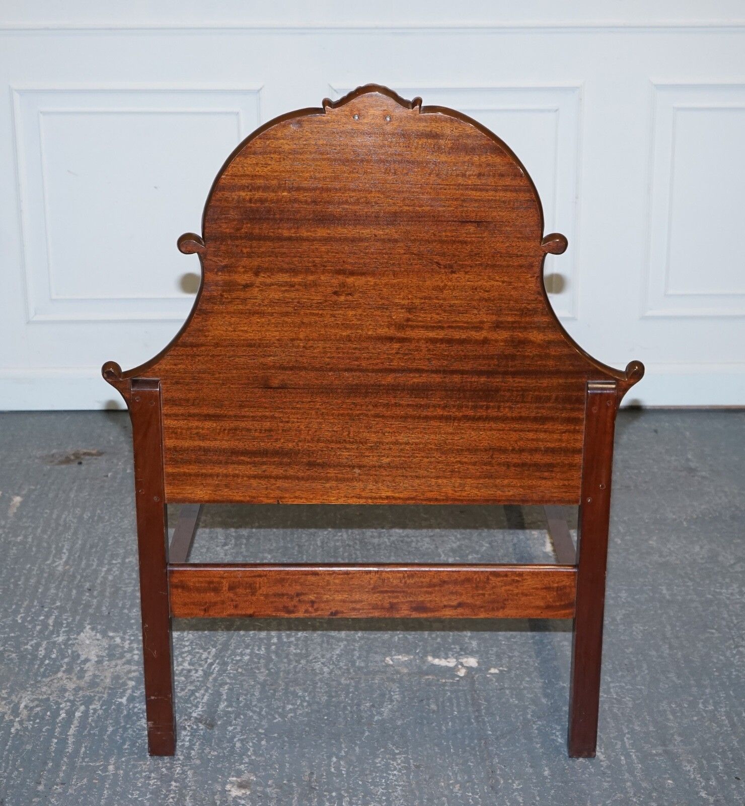 photo buy 1930 Art Deco Burr Walnut English Made Vono Bedstead Frame Queen Anne Legs 2/2