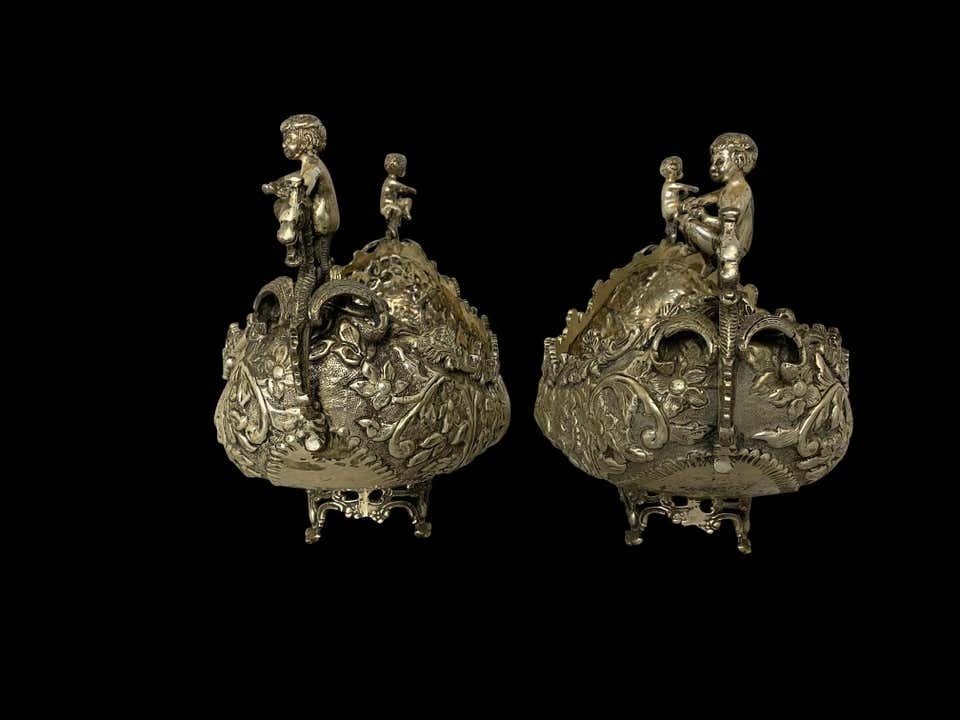 1900.0 Silver Plated Serveware, Venetian Gondolas, 20th Century photo
