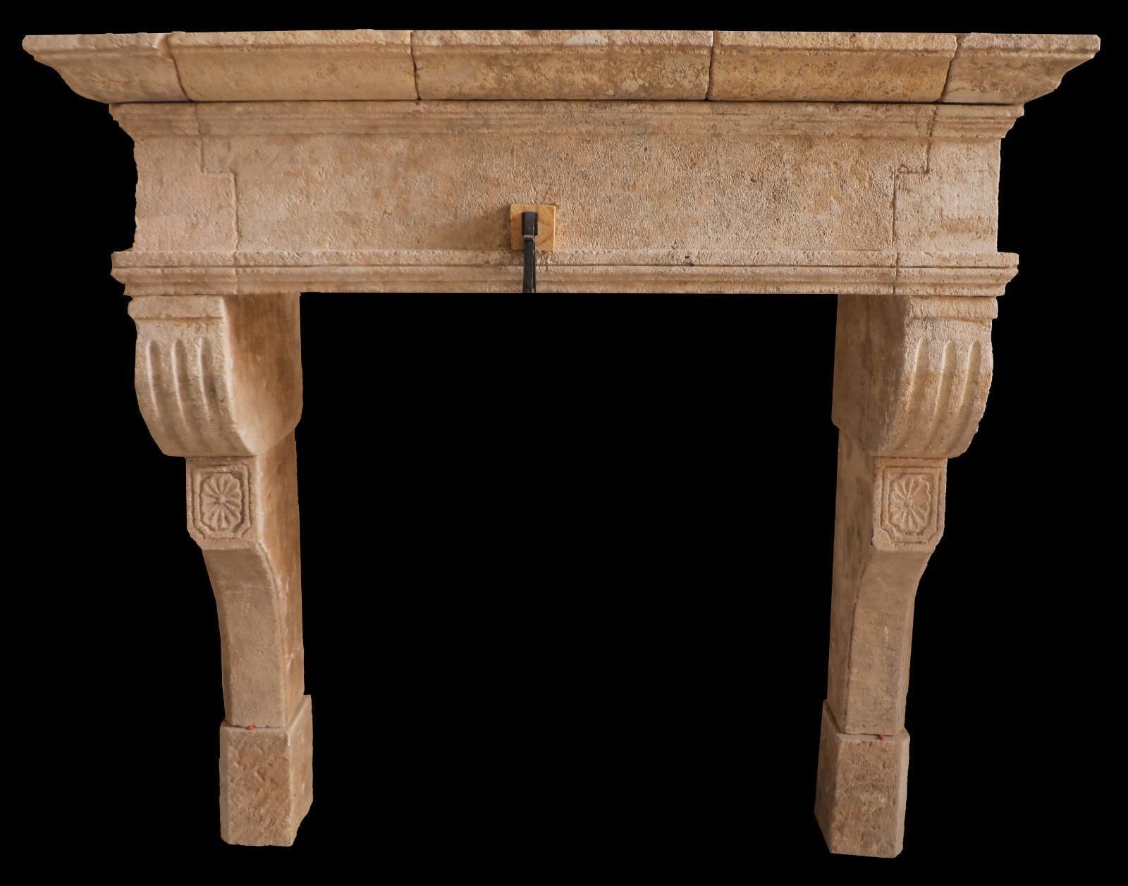 20th Century French Louis XV Style Limestone Fireplace Mantel photo furniture