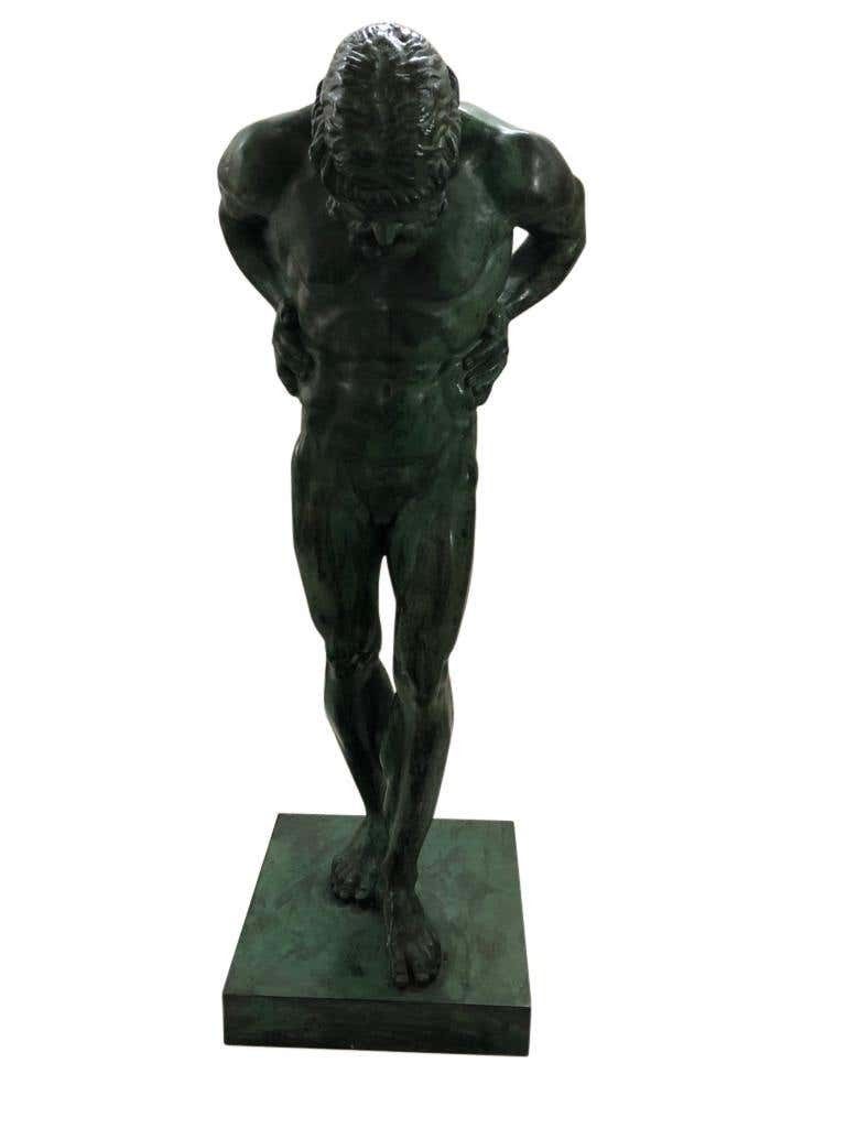 20th Century Large Bronze Statue Of Atlas photo Art