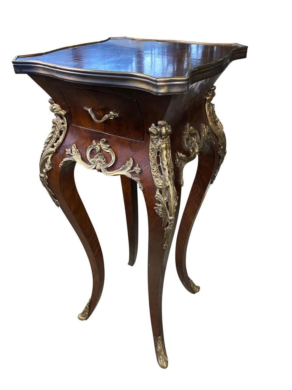 photo buy Pair Of French Kingwood Side Tables, 20th Century