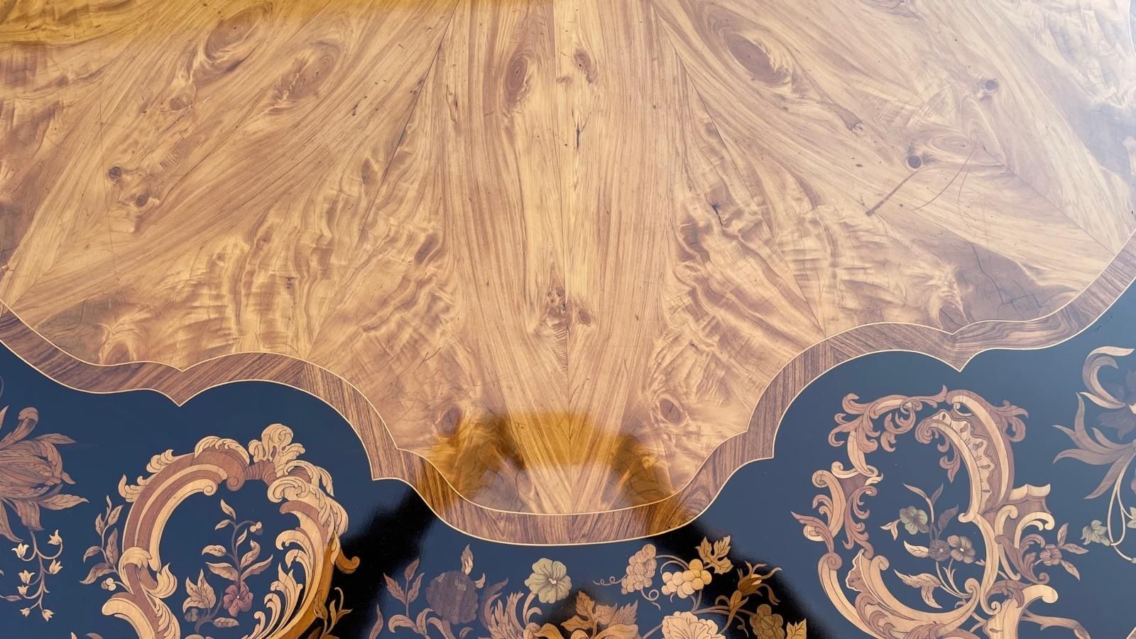 Victorian Octagonal Table With Ebony Inlays On Fine And Satinwood – 19th Century photo buy