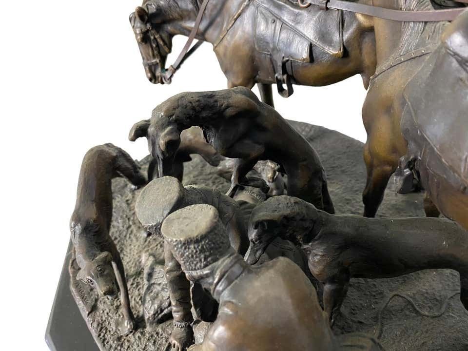 Bronze Sculpture Of Russian Hunting Party, 19th Century photo buy
