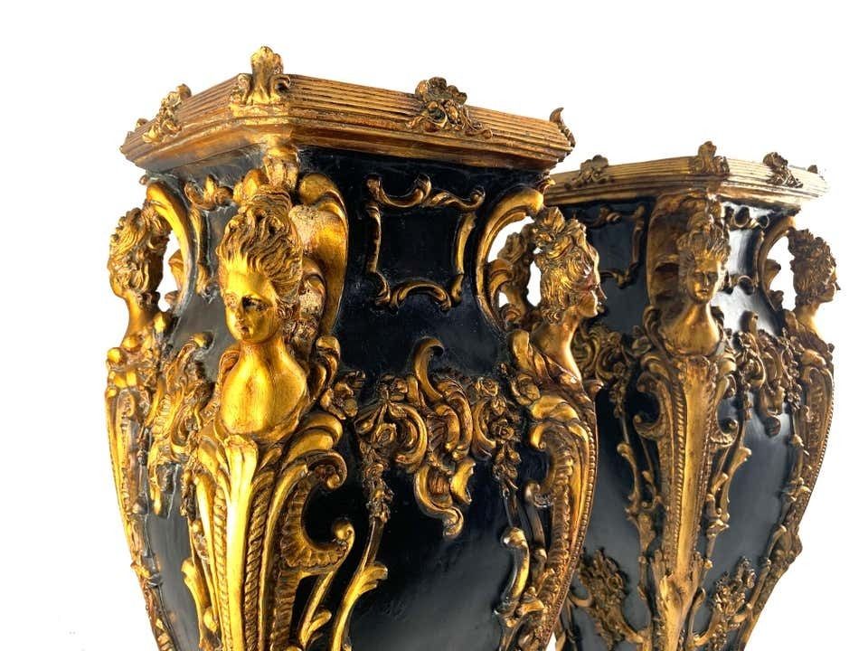 Home Decor 20th Century Pair Of French Jardiniere Stands Or Plinths In Louis XV Style photo