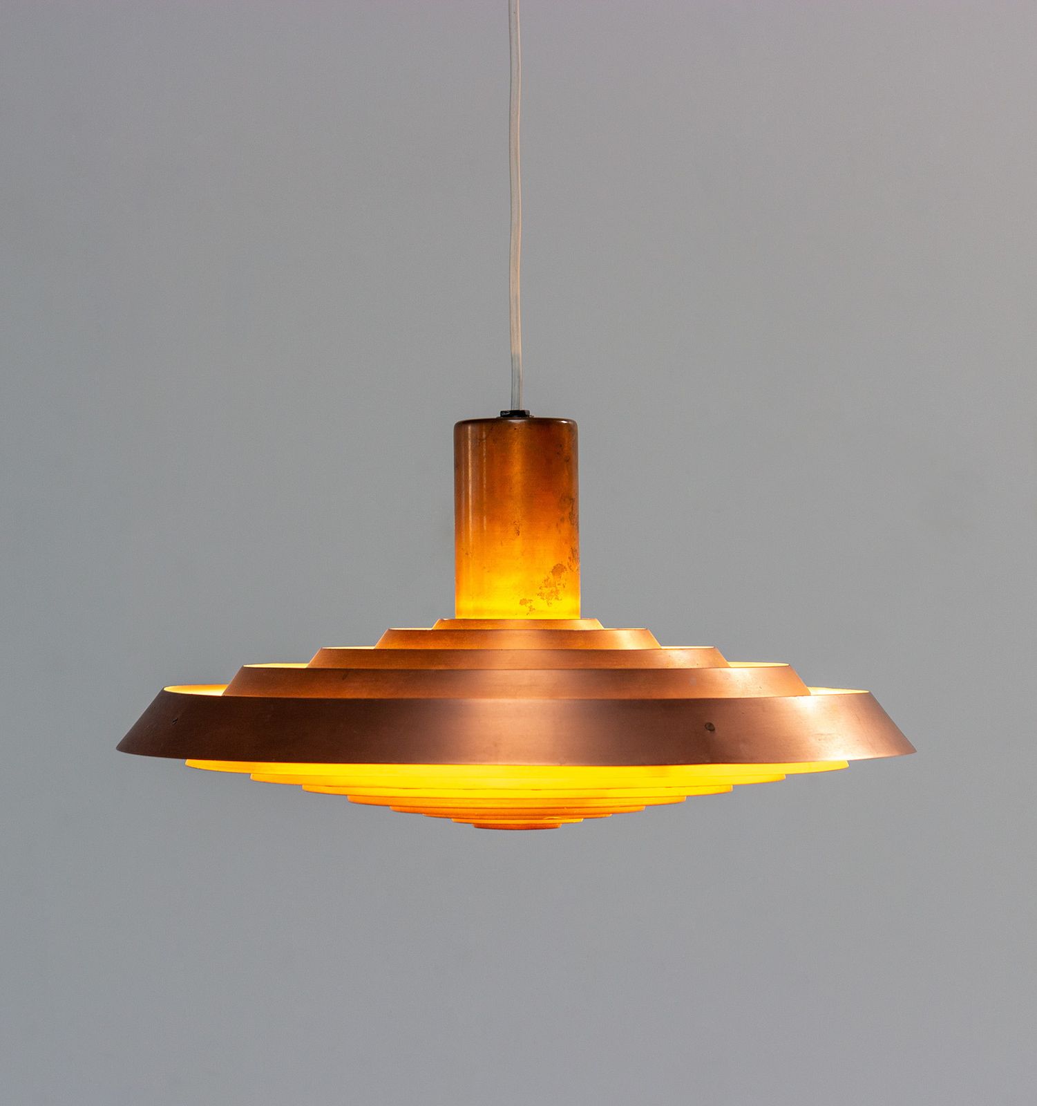 Poul Henningsen For Louis Poulsen Copper Pendant Tallerken 1950 photo for sale