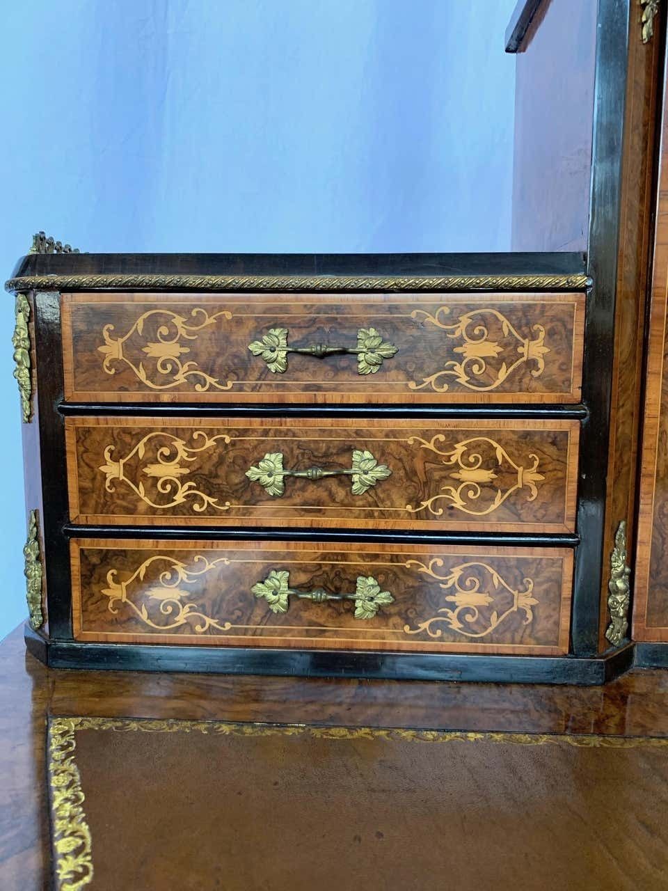19th Century French Walnut Bonheur Du Jour photo 8500.0