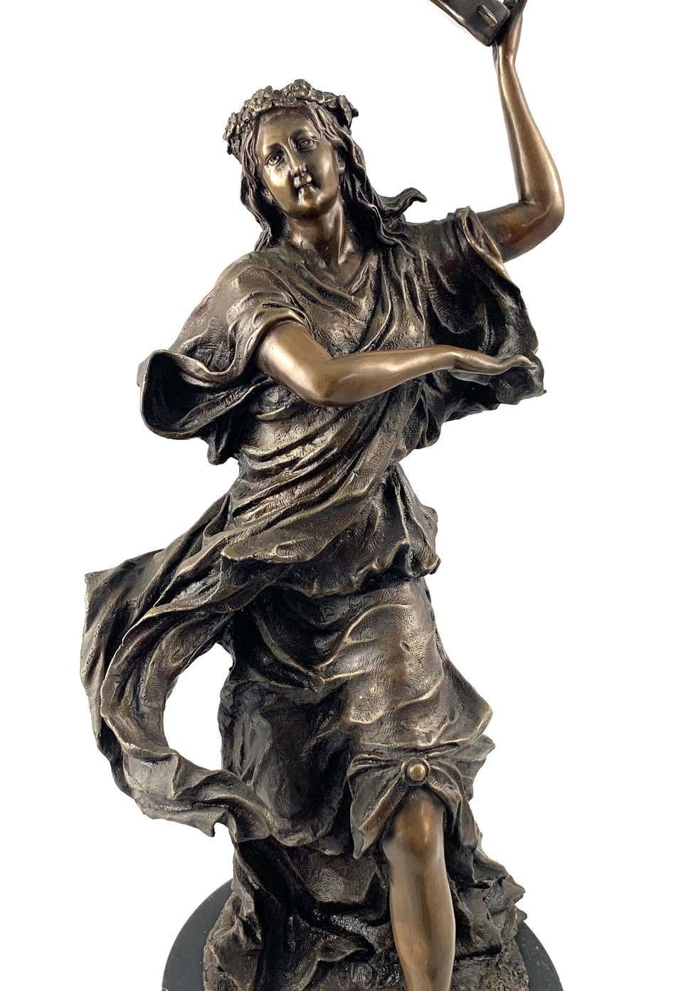 20th Century Bronze Figure Of A Female Dancer With Tambourine photo buy