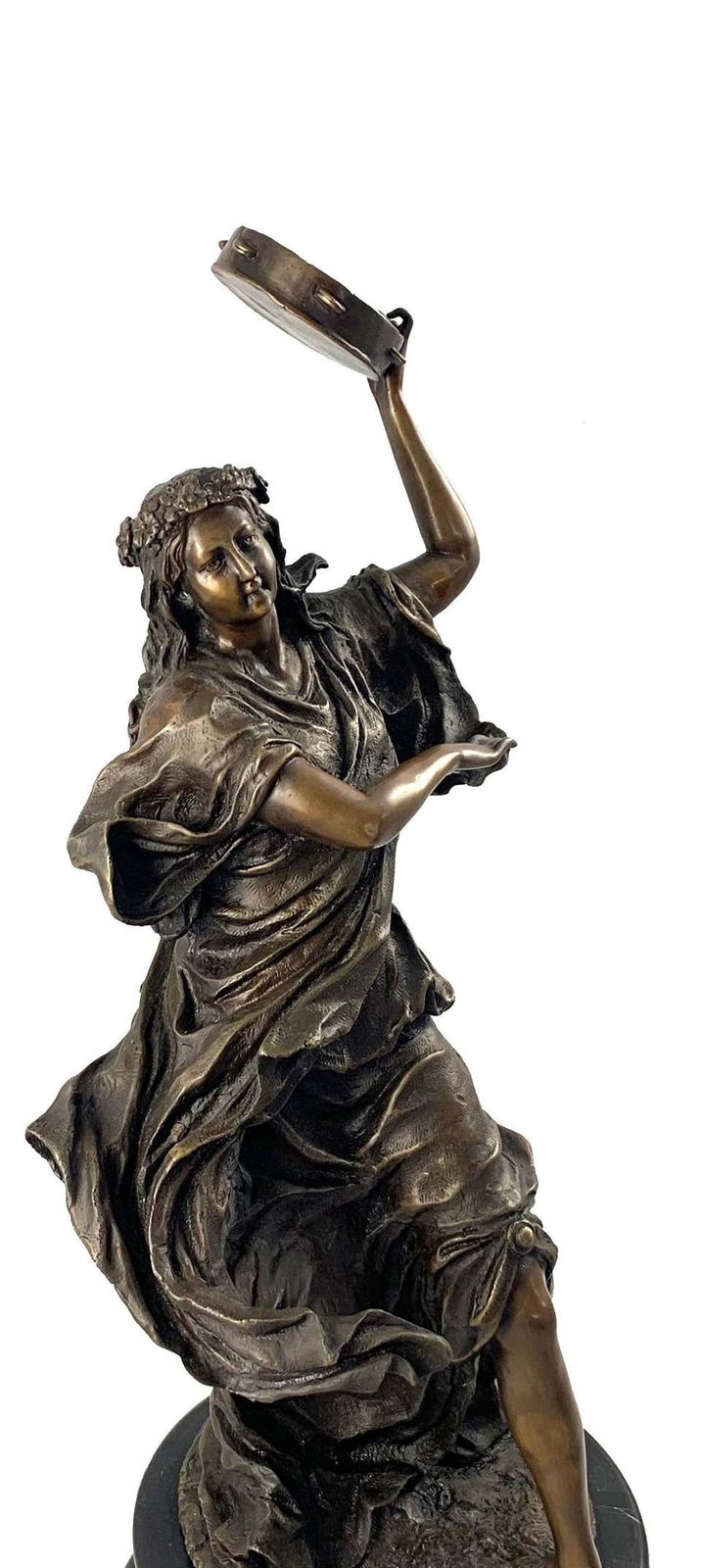 photo furniture 20th Century Bronze Figure Of A Female Dancer With Tambourine