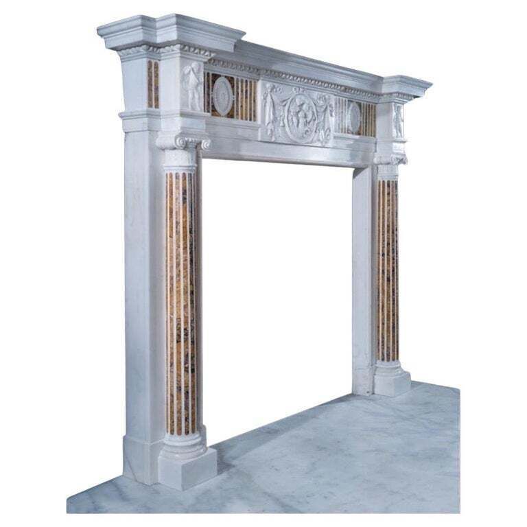 Solid Marble Georgian Style Marble Fireplace photo furniture