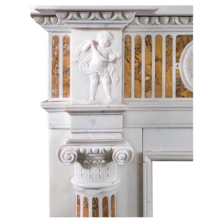 Solid Marble Georgian Style Marble Fireplace photo for sale