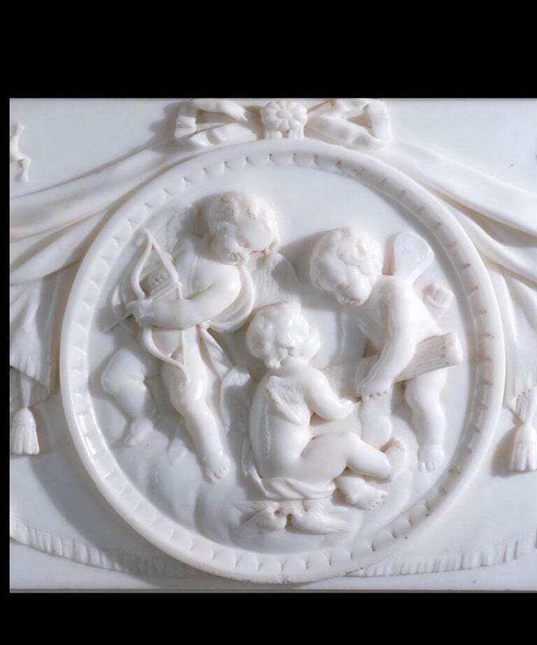 Solid Marble Georgian Style Marble Fireplace photo vinterior