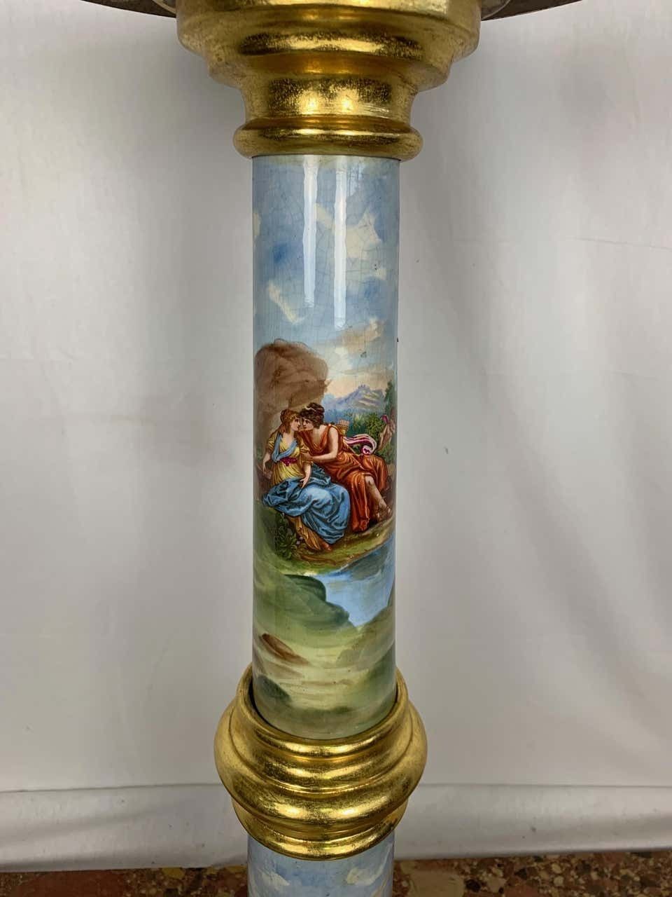 19th Century Sevres Style Porcelain Pedestal photo furniture