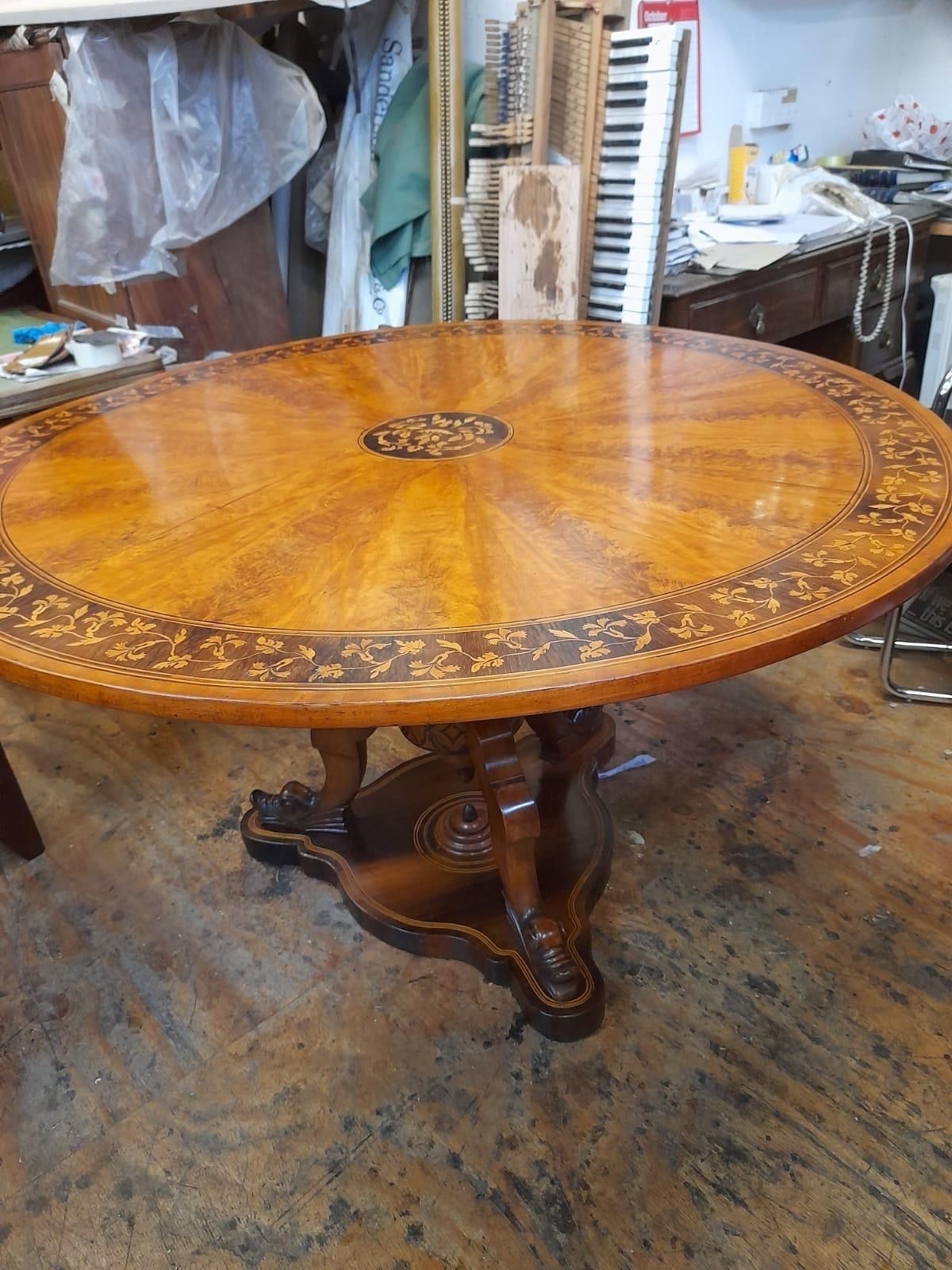 French Sunburst Table – 1880, 1800s photo for sale