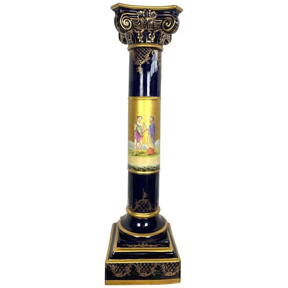 20th Century French Sèvres Porcelain Pedestal