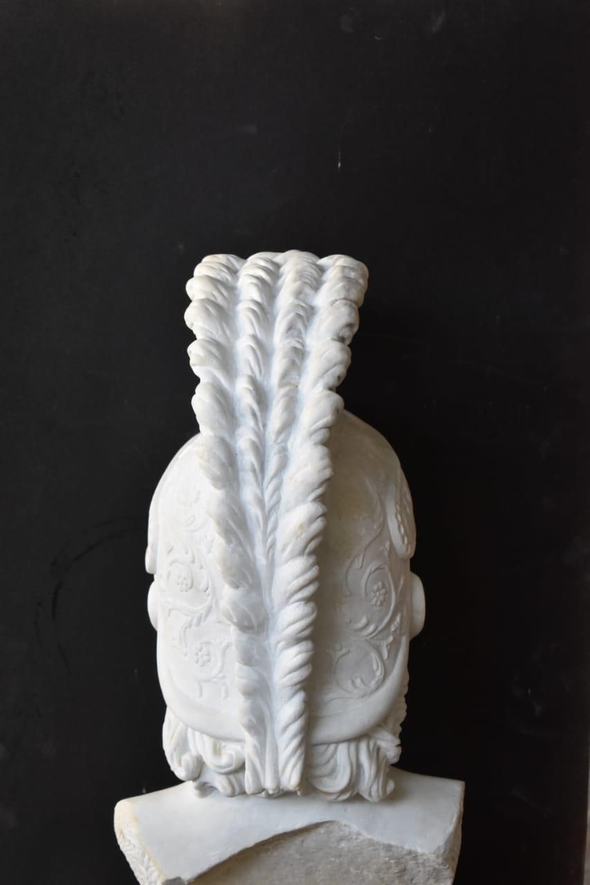 Achilles Solid Marble Bust – 20th Century photo Art