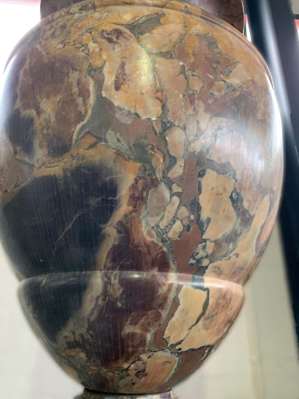 19th Century Italian Large Pair Of Monumental Marble Urns photo buy