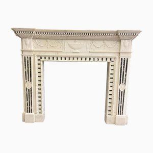 A 19th Century Carrara And Verde Antico Marble Chimneypiece In The George III St