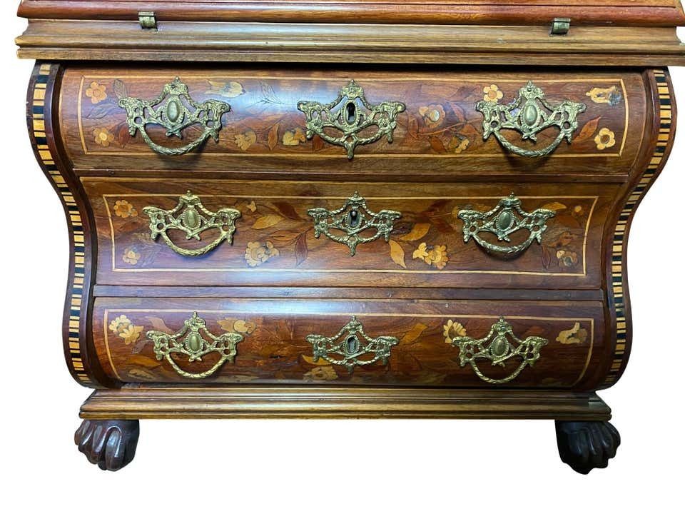 Dutch Walnut Miniature Secretaire Bookcase, 18th Century photo buy