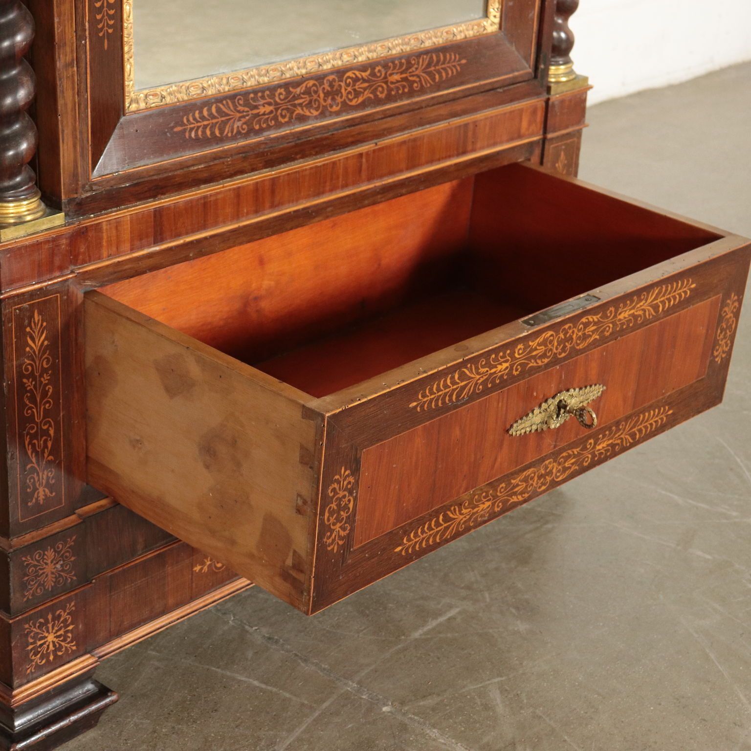photo vinterior Charles X Wardrobe Rosewood Italy 19th Century