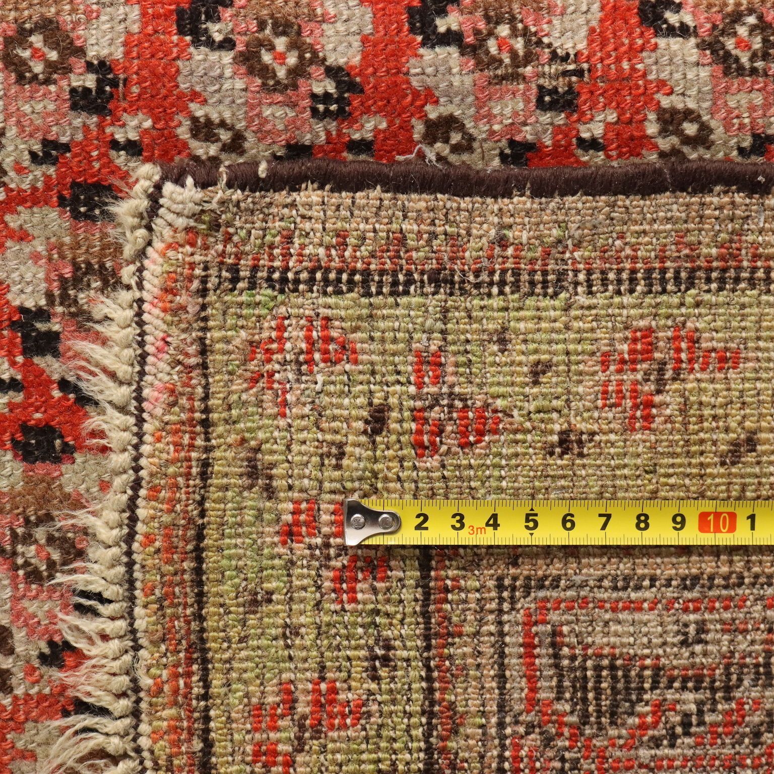 Antique Karabakh Carpet Wool Thin Knot Caucasus 116 X 56 In photo vinterior