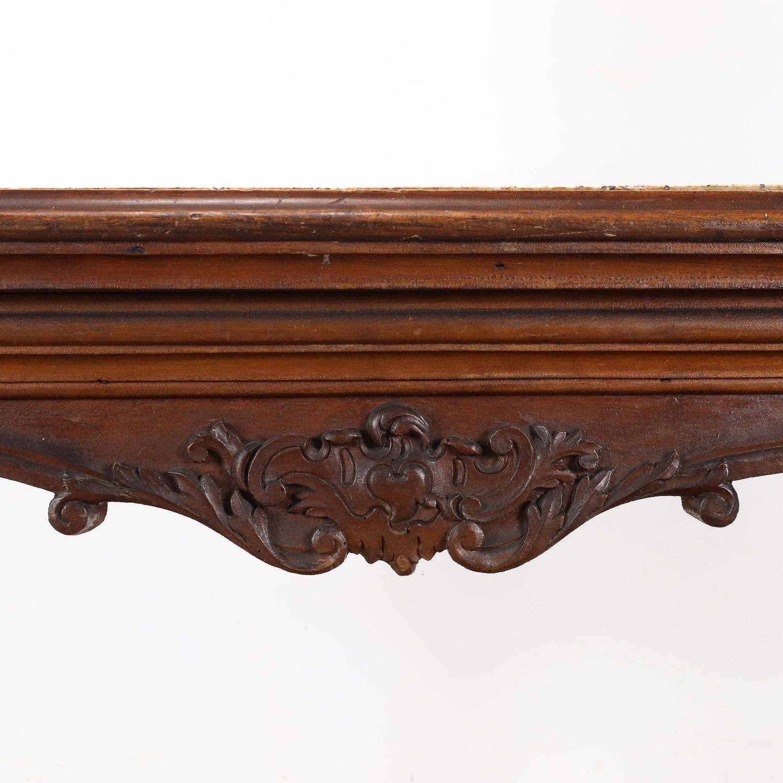 Baroque Table Walnut Marble Top Italy XVIII Century photo Furniture