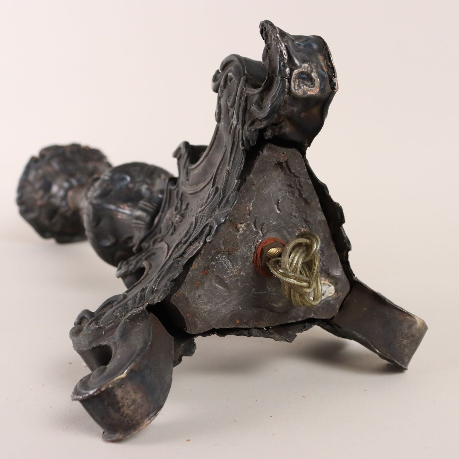 Baroque Candle Holder Sheeth Metal Italy XVIII XIX Century photo buy