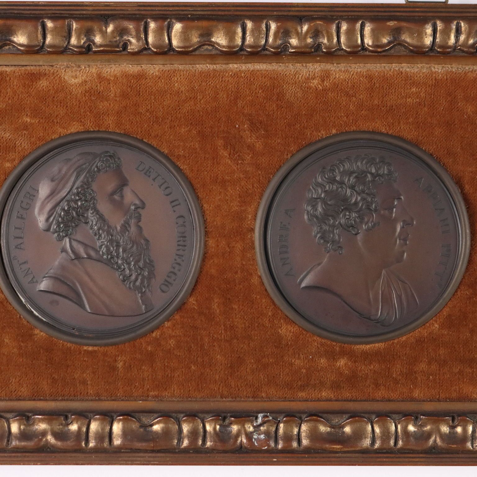 Antique Medals Copper Famous Italian Men Italy XIX Century photo Art