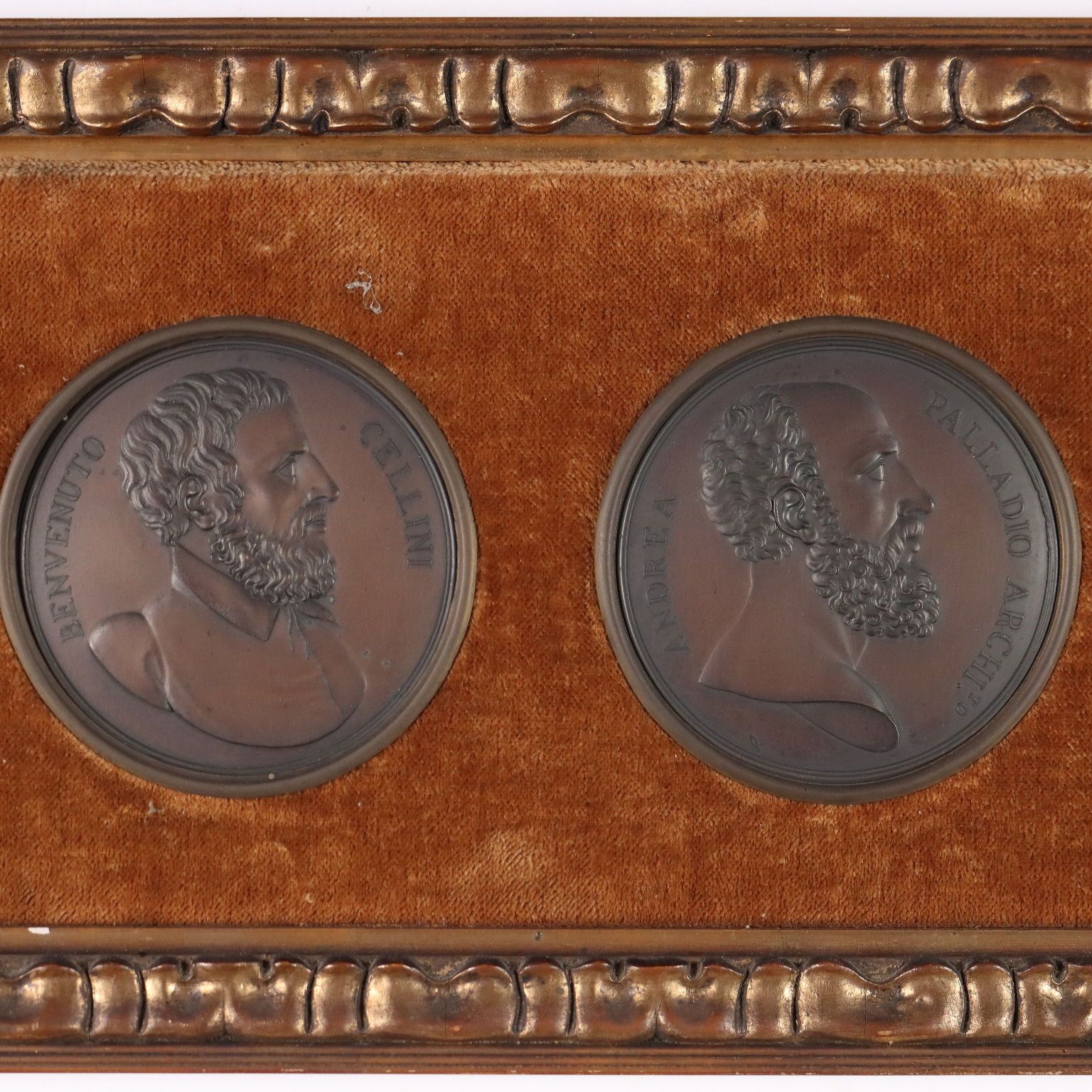 Antique Medals Copper Famous Italian Men Italy XIX Century photo 300.0