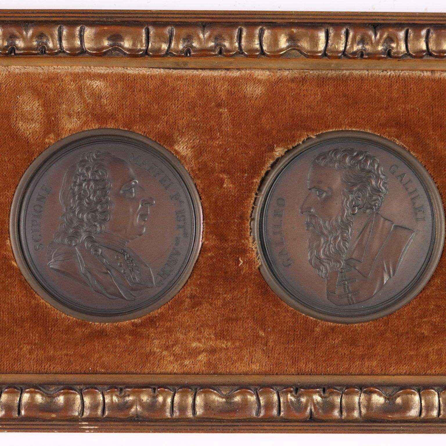 Antique Medals Copper Famous Italian Men Italy XIX Century photo vinterior