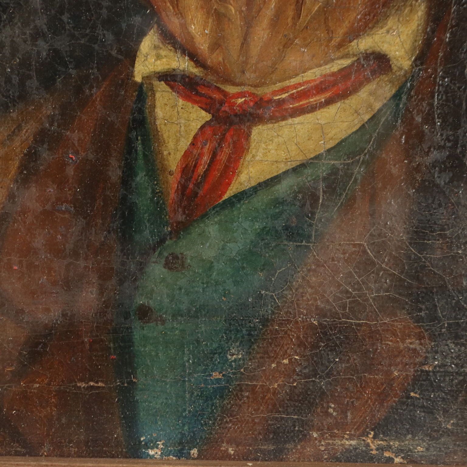 Portrait Of An Elderly Couple Oil On Canvas Italy XIX Century photo vinterior