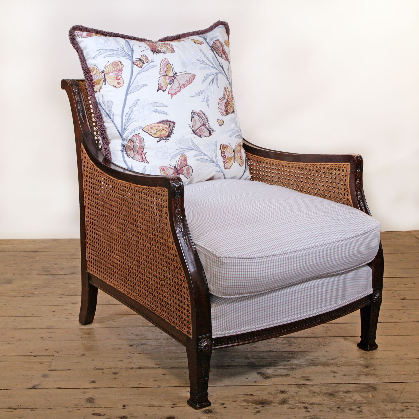 An Elegant, Georgian, Double Caned Bergère Armchair