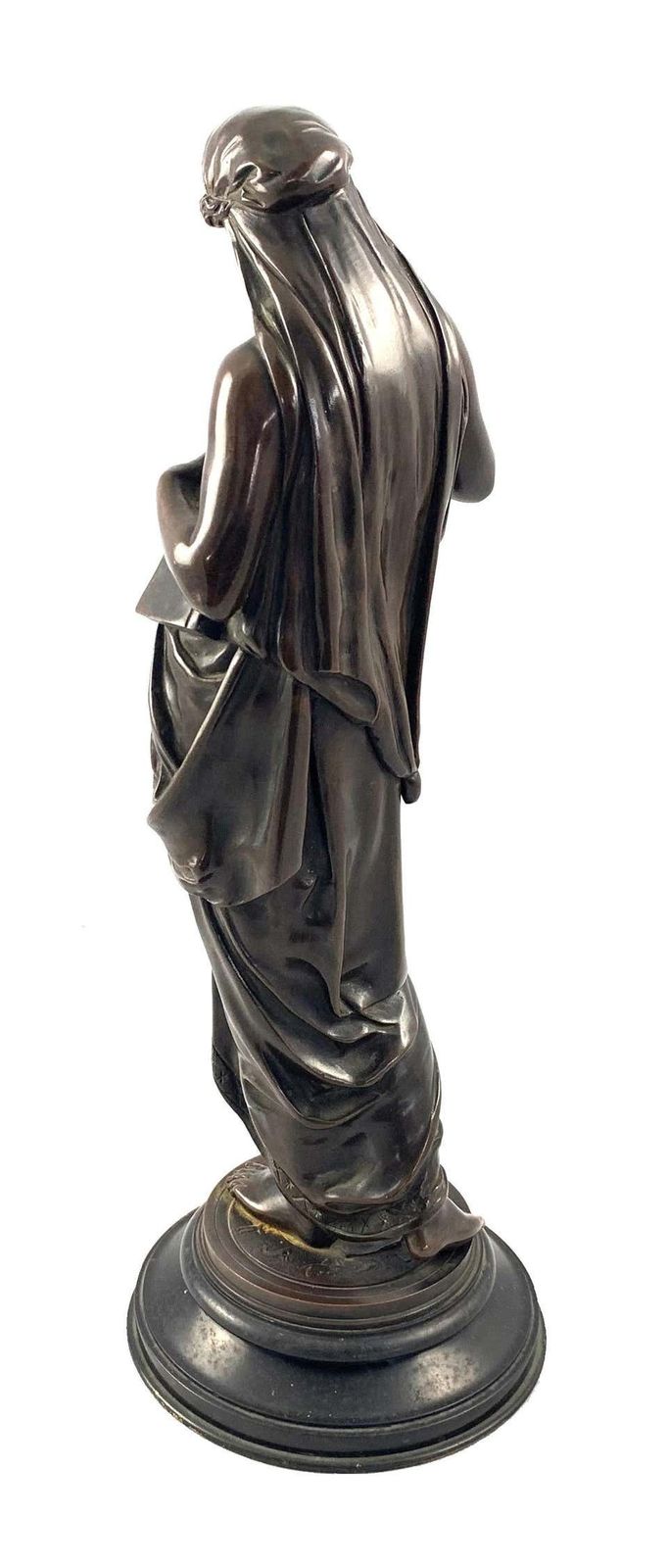 19th Century Bronze Of A Women Draped In Robes On A Circular Zodiac Base photo buy
