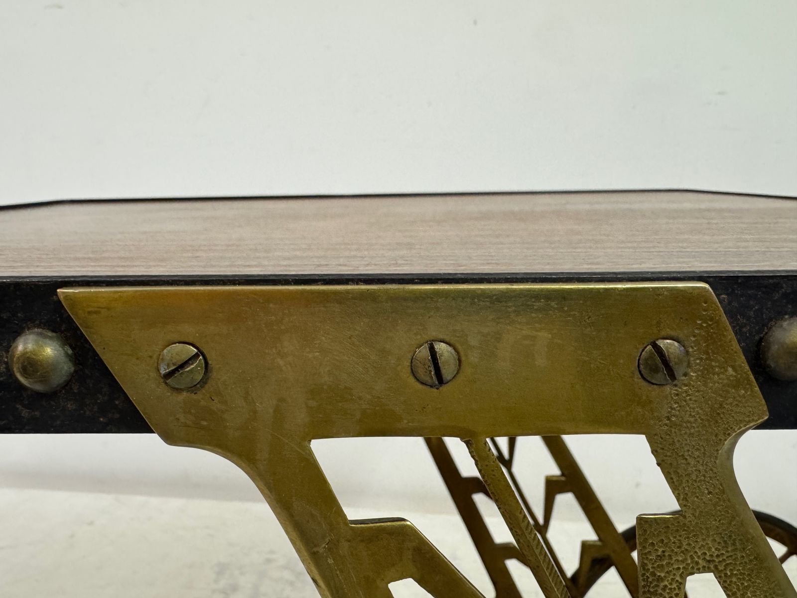 photo furniture 1950s Italian Bar Cart With Sculptural Detailing