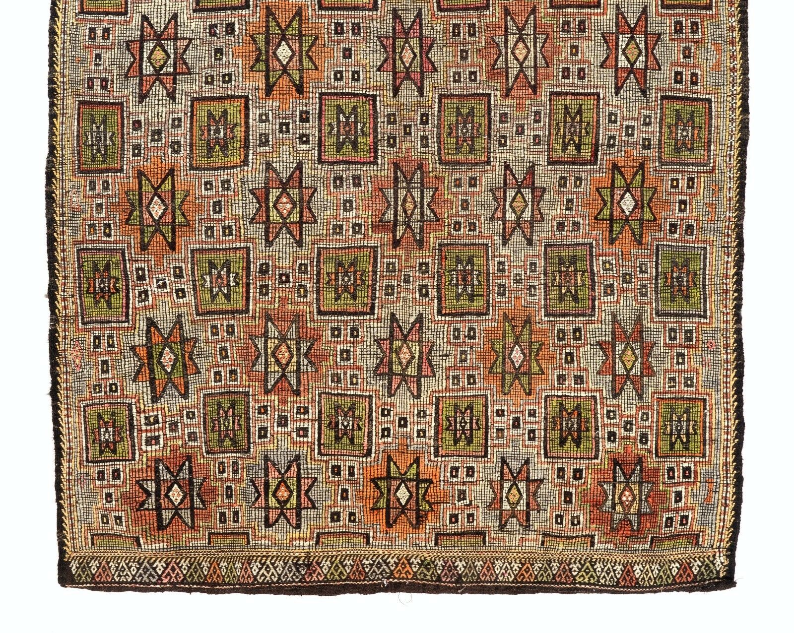 6x10 Ft Colorful Geometric Design Hand Woven Anatolian Kilim Rug photo for sale