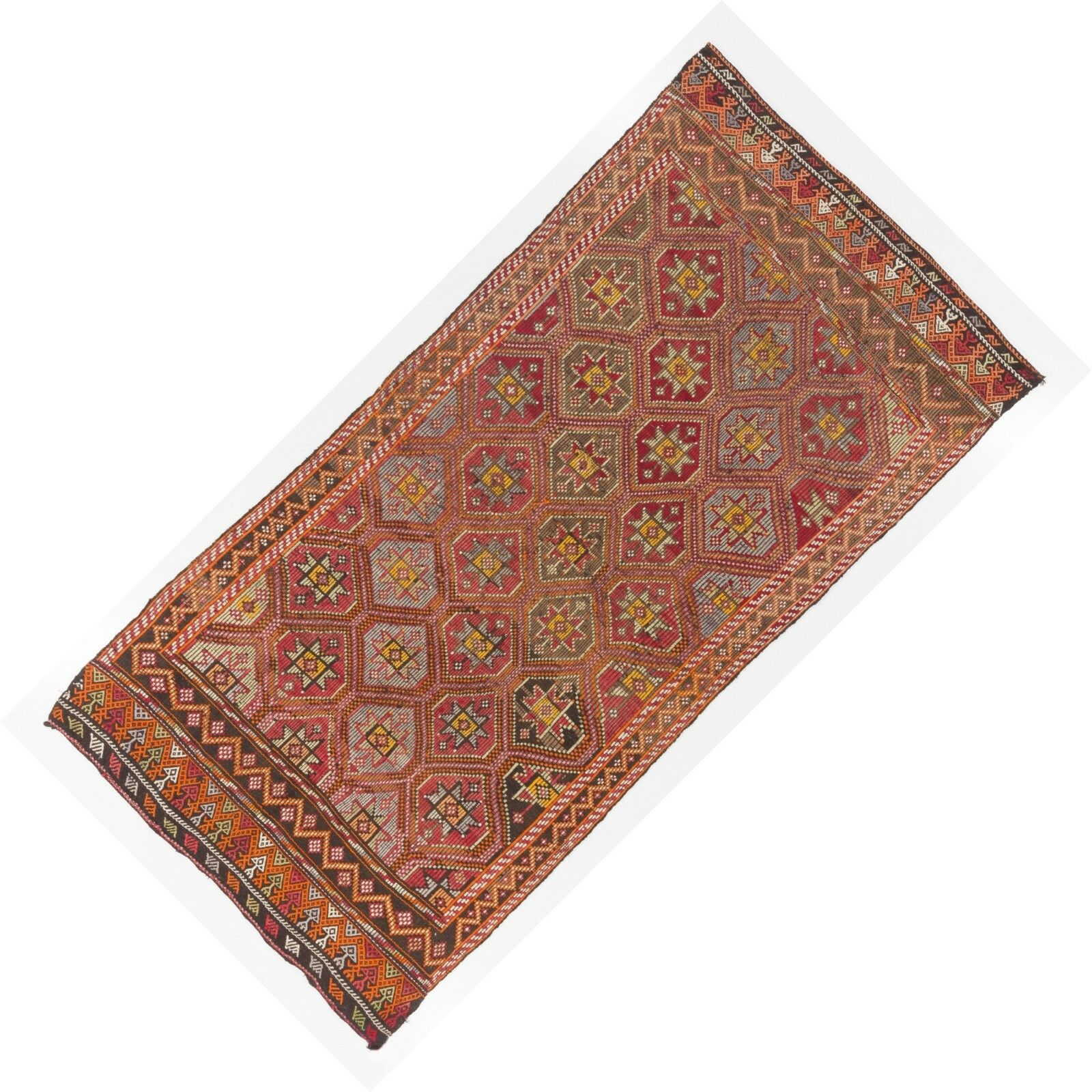 5.6x11 Ft Midcentury Jijim Rug With Interlocking Stars And Diamonds photo 821.0