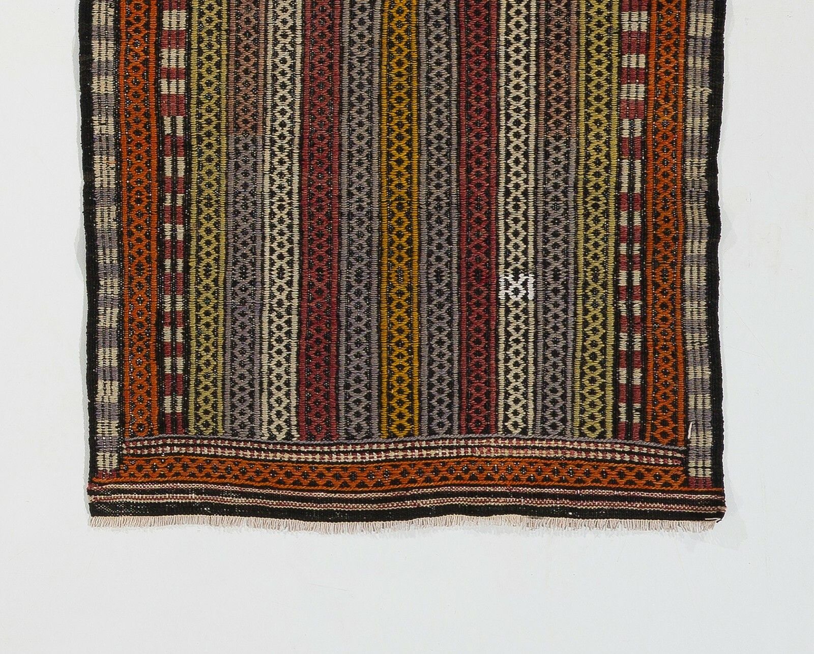 2.3x3.7 Ft Vintage Anatolian Jajim Kilim Rug. One Of A Kind Hand Woven Carpet photo for sale