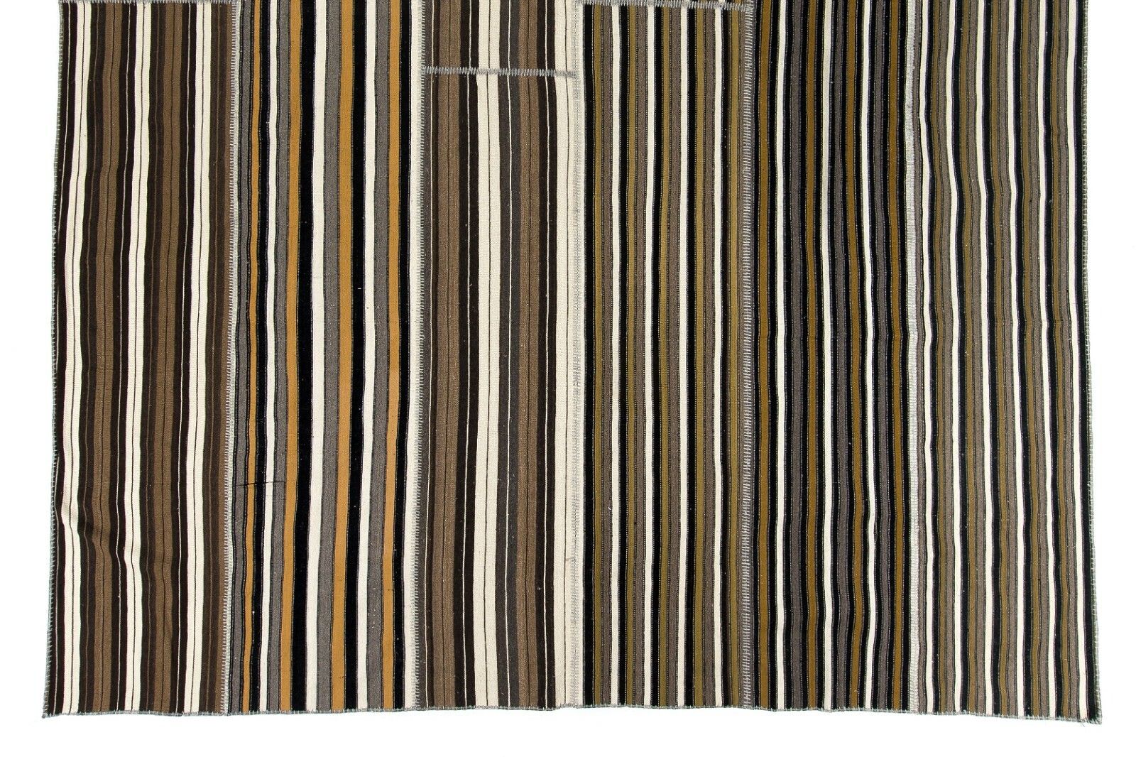 11x14.8 Ft Large Striped Nomadic Kilim. Flat Weave Floor Covering. photo for sale